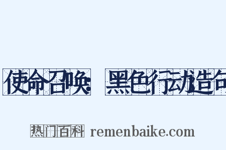 使命召唤：黑色行动造句是什么意思的图片